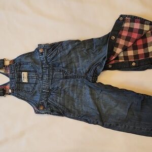 18m Flanel lined Denim Overalls